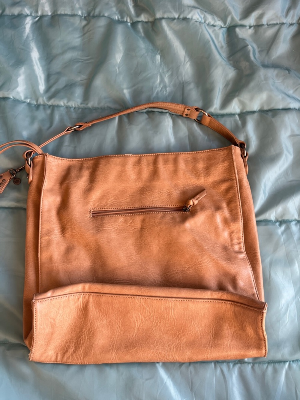 The Sak Tan Leather Floral-Panel Shoulder Bag - Picture 3 of 5
